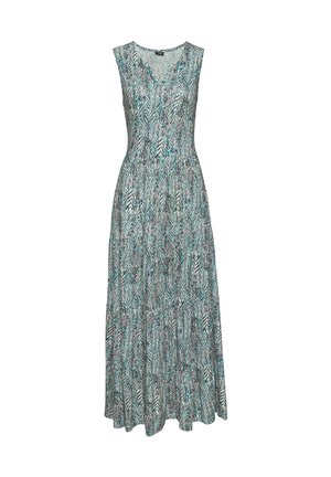 Jerseykleid - türkis rosé creme bedruckt