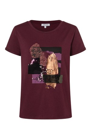 More & More, MORE & MORE SOFTES KURZARMSHIRT, FRONTPRINT - T-Shirt print - ruby orchid