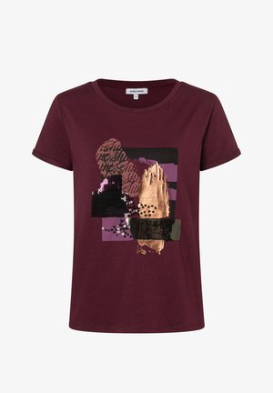 More & More, MORE & MORE SOFTES KURZARMSHIRT, FRONTPRINT - T-shirt print - ruby orchid