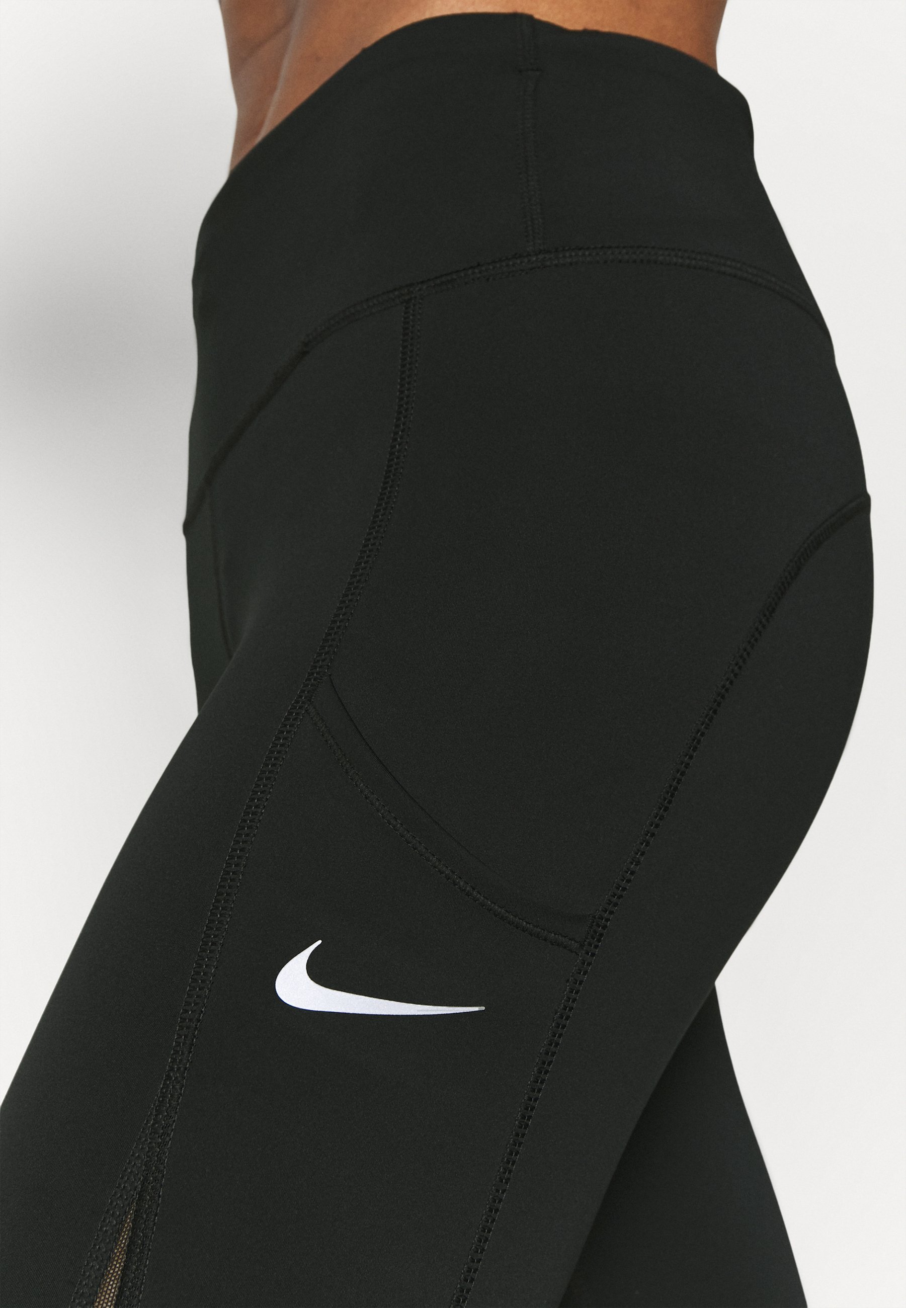 Nike Performance EPIC LUXE COOL - Legging - black/silver/Zwart - Zalando.nl