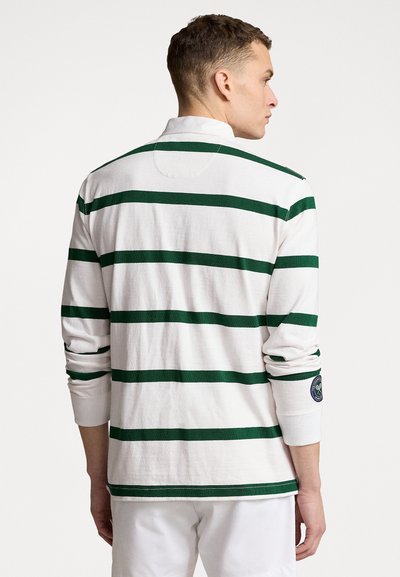 Polo Ralph Lauren RUGBY LONG SLEEVE - T-shirt à manches longues - white/moss agate