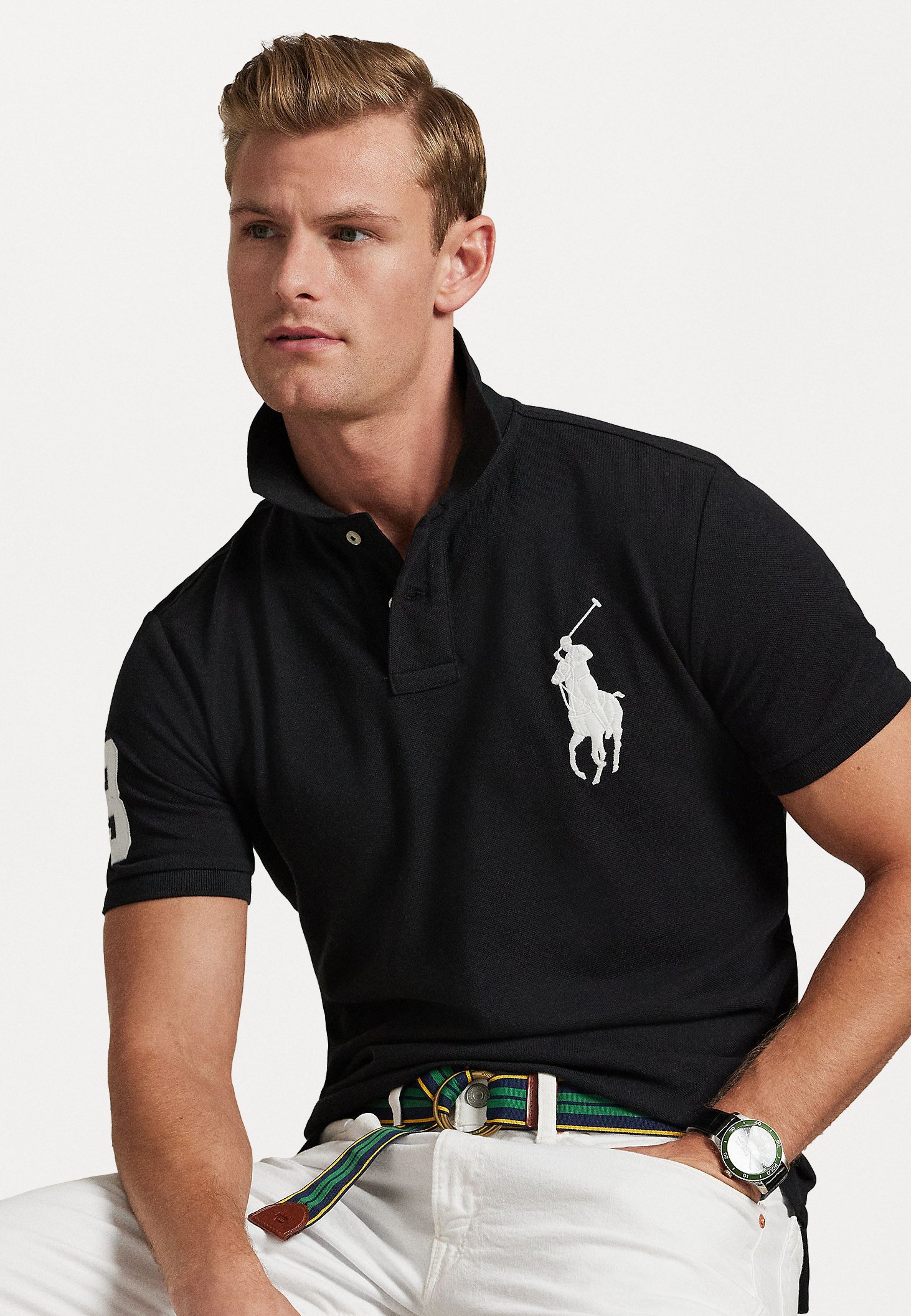 Ralph Lauren The Skinny Polo S ブラック Polo Ralph Lauren SKINNY FIT - Polo - polo black/negro - Zalando.es