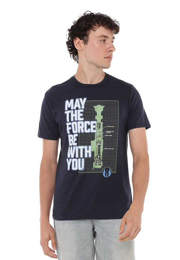 Star Wars T-shirt print donkerblauw