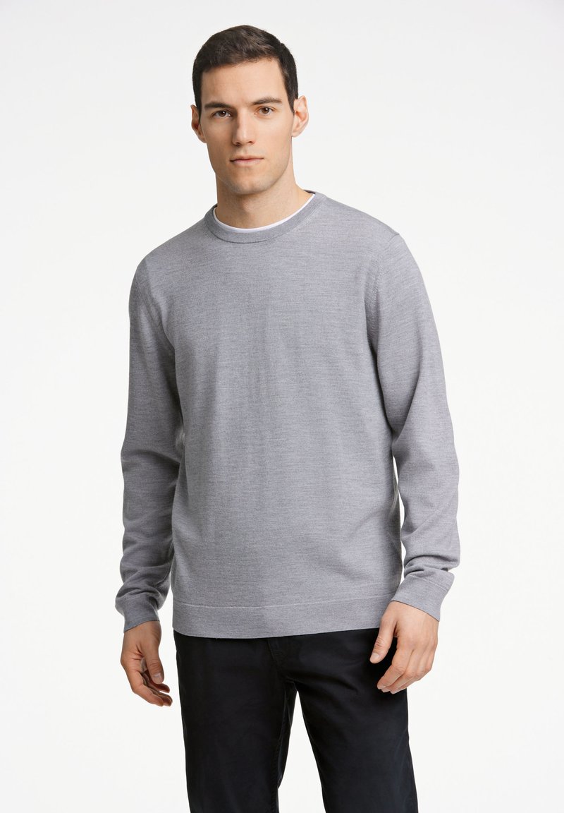 Lindbergh CREW NECK - Strickpullover - grey mel