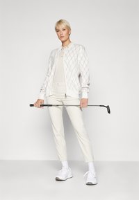 Daily Sports ARGYLE CARDIGAN - Sweater met rits - white/pink