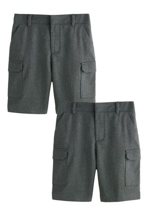 Clarks REGULAR FIT - CARGO PULL-ON REGULAR SCHOOL SHORTS . 2 PACK - Cargohose - grey