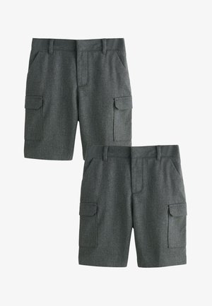 Clarks REGULAR FIT - CARGO PULL-ON REGULAR SCHOOL SHORTS . 2 PACK - Cargohose - grey