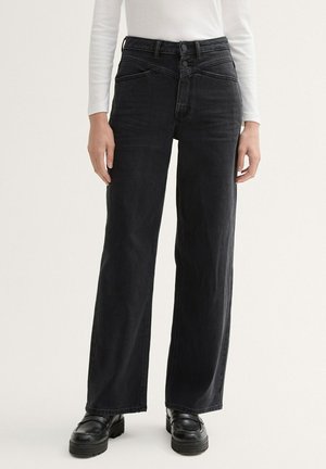Flared-farkut - blue-black denim