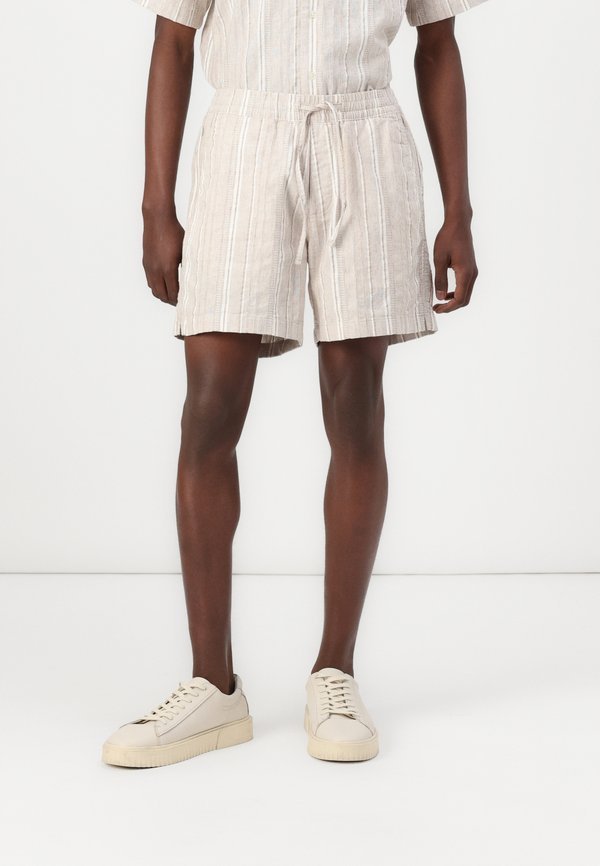 PULL ON NATURAL DOBBY - Shorts - cream texture