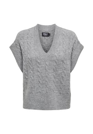 ONLY, ONLMELODY VEST KNT NOOS - T-shirt imprimé - medium grey melange