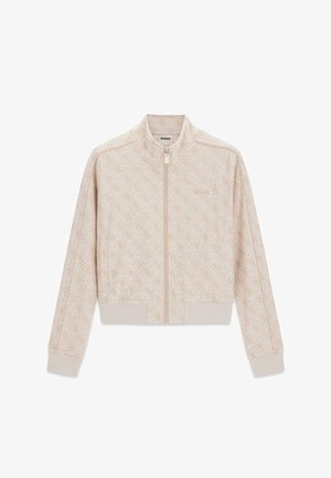 Guess, 4G-LOGO-SWEATSHIRT - Sweat zippé - mehrfarbig beige