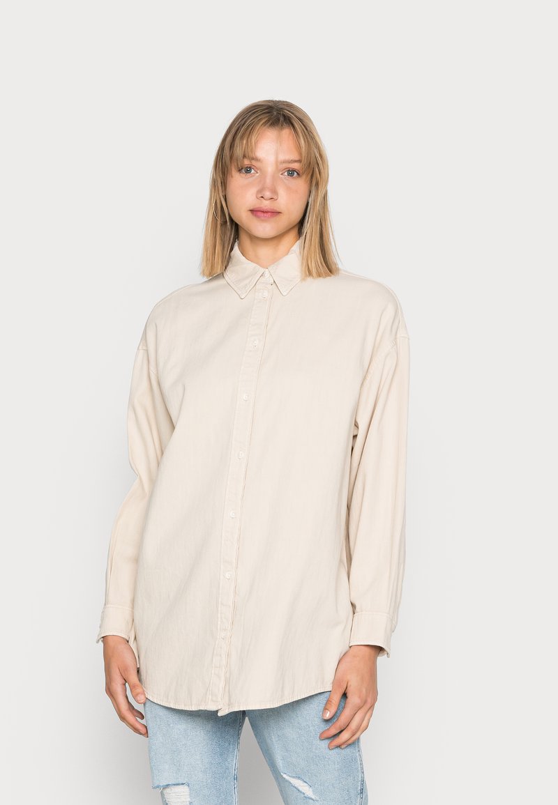 Damen Kleider | Monki Hemdbluse beige dusty light/beige - VF85303 Damen Kleider | Monki Hemdbluse beige dusty light/beige - VF85303