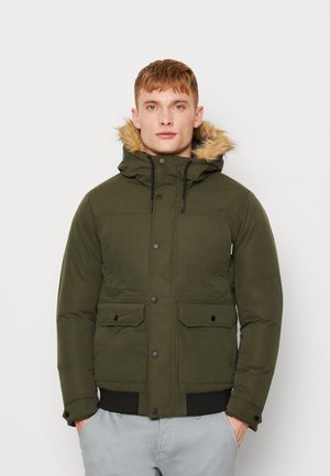 JACK & JONES Uomo Giacca Invernale Imbottita Parka Blouson con Cappuccio in Pelliccia Sintetica JJECRAFT