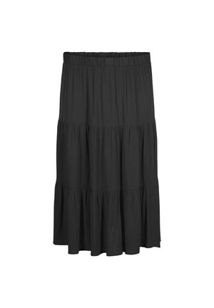 Zizzi MIT GUMMIZUG AM BUND - Jupe longue - black