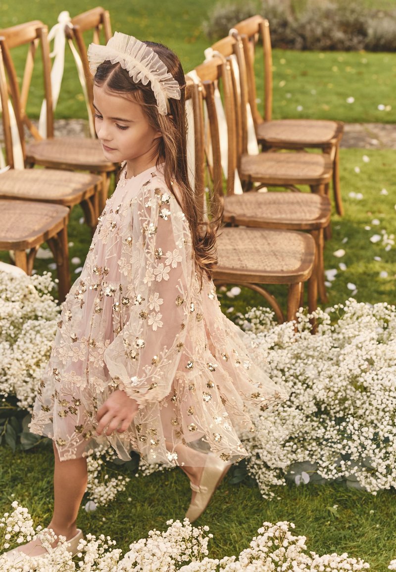 Next Cocktail dress / Party dress - pink gold embroidered sequin/pink -  Zalando