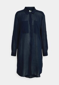 BEACH BASICS CRINKLE TWILL BEACH SHIRT - Strandaccessoar  - indigo