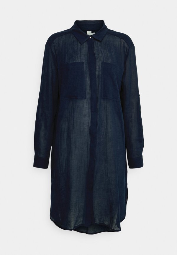 BEACH BASICS CRINKLE TWILL BEACH SHIRT - Beach accessory - indigo3