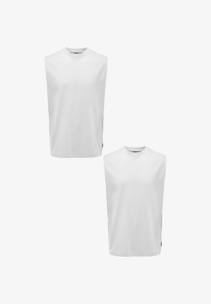 Only & Sons 2 PACK SET RUNDHALS - Top - weiß