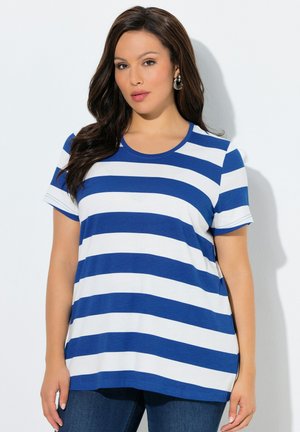 STRIPED SHORT SLEEVE - T-Shirt print - cornflower