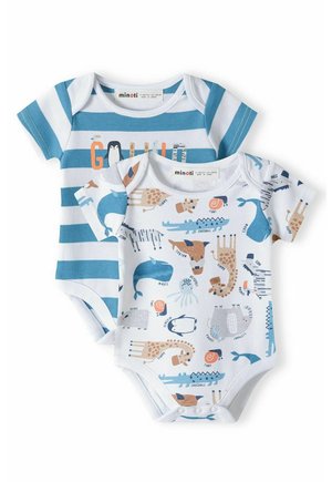 BABY BODYSUITS 2 PACK - Glaustinukė - teal white