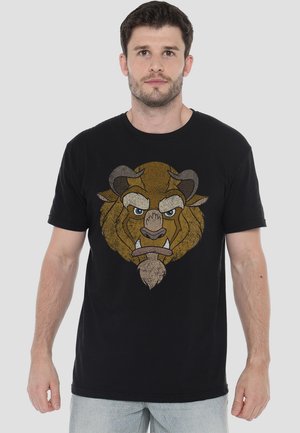 BEAUTY AND THE BEAST BEAST HEAD - T-Shirt print - black