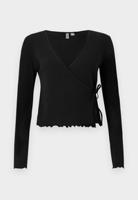 PCKITTE VNECK WRAP  - Maglietta a manica lunga - black