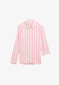 Selected, bright rose woven stripe