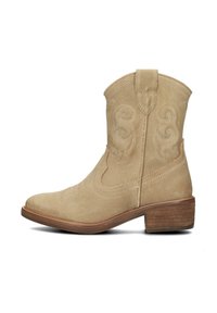 Stivaletti con plateau - cognac