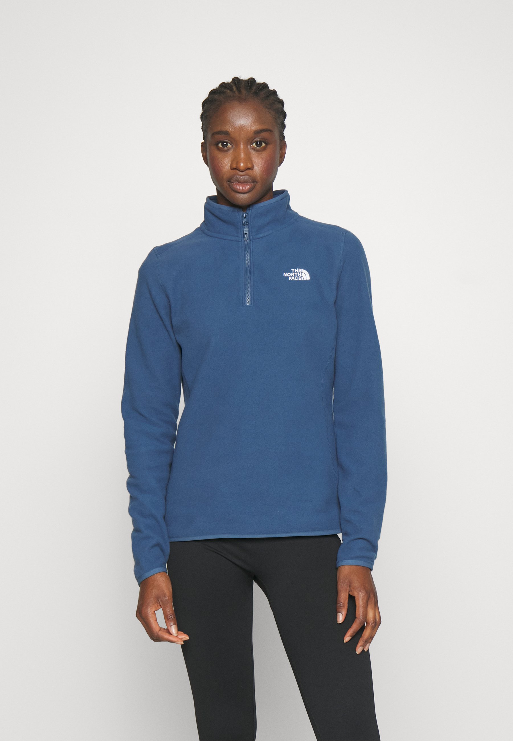 The North Face W 100 GLACIER 1/4 ZIP - EU - Fleece jumper - shady blue/blue  - Zalando.co.uk