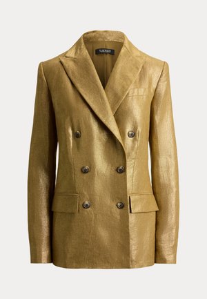 Lauren Ralph Lauren, FOILED LINEN BLAZER - Σακάκι - brown/gold foil