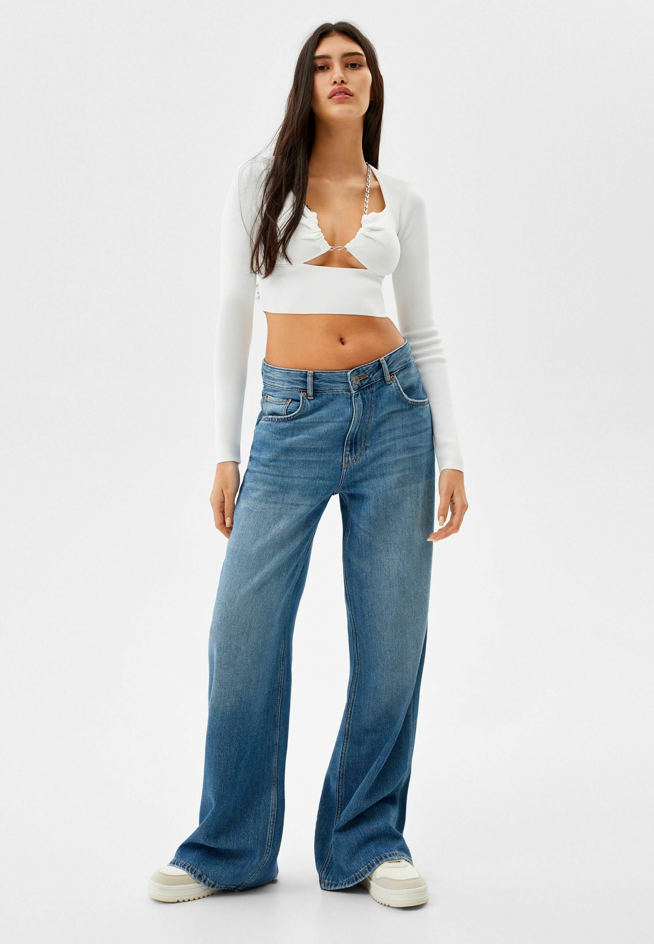 Bershka BAGGY - Jeans a zampa - light blue denim/carta da zucchero -  Zalando.it