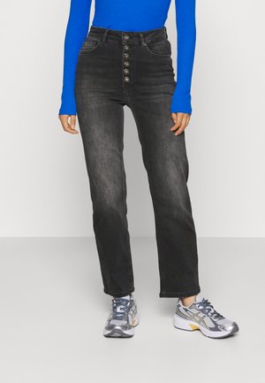 ONLY Petite ONLEVELINA - Straight leg jeans - black denim