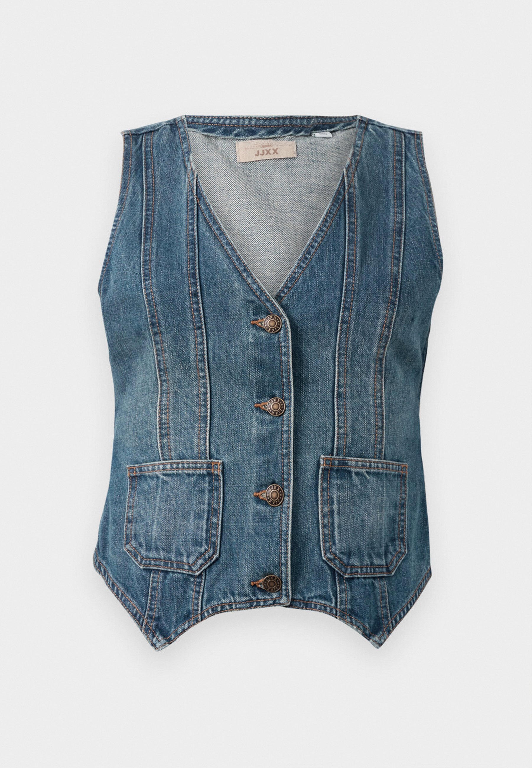 JJXX JXFAIZA DENIM WAISTCOAT - Waistcoat - medium blue denim/blue