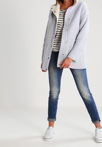 ICHI Cappotto corto - mottled grey