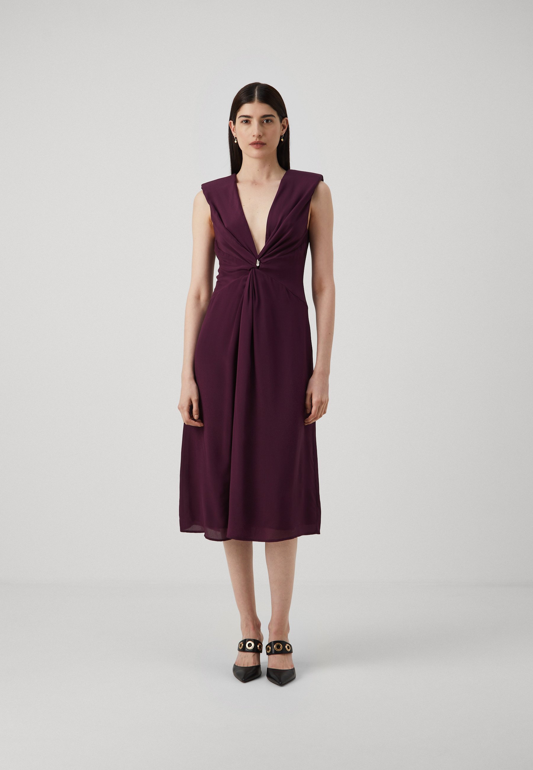 LIU JO ABITO ARRICCIO - Cocktail dress / Party dress - melanzana scuro/dark  brown - Zalando.ie