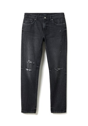 B.ANGEL, DISTRESSED - Jeans Straight Leg - gunmetal