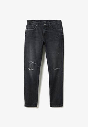 B.ANGEL, DISTRESSED - Jeans Straight Leg - gunmetal
