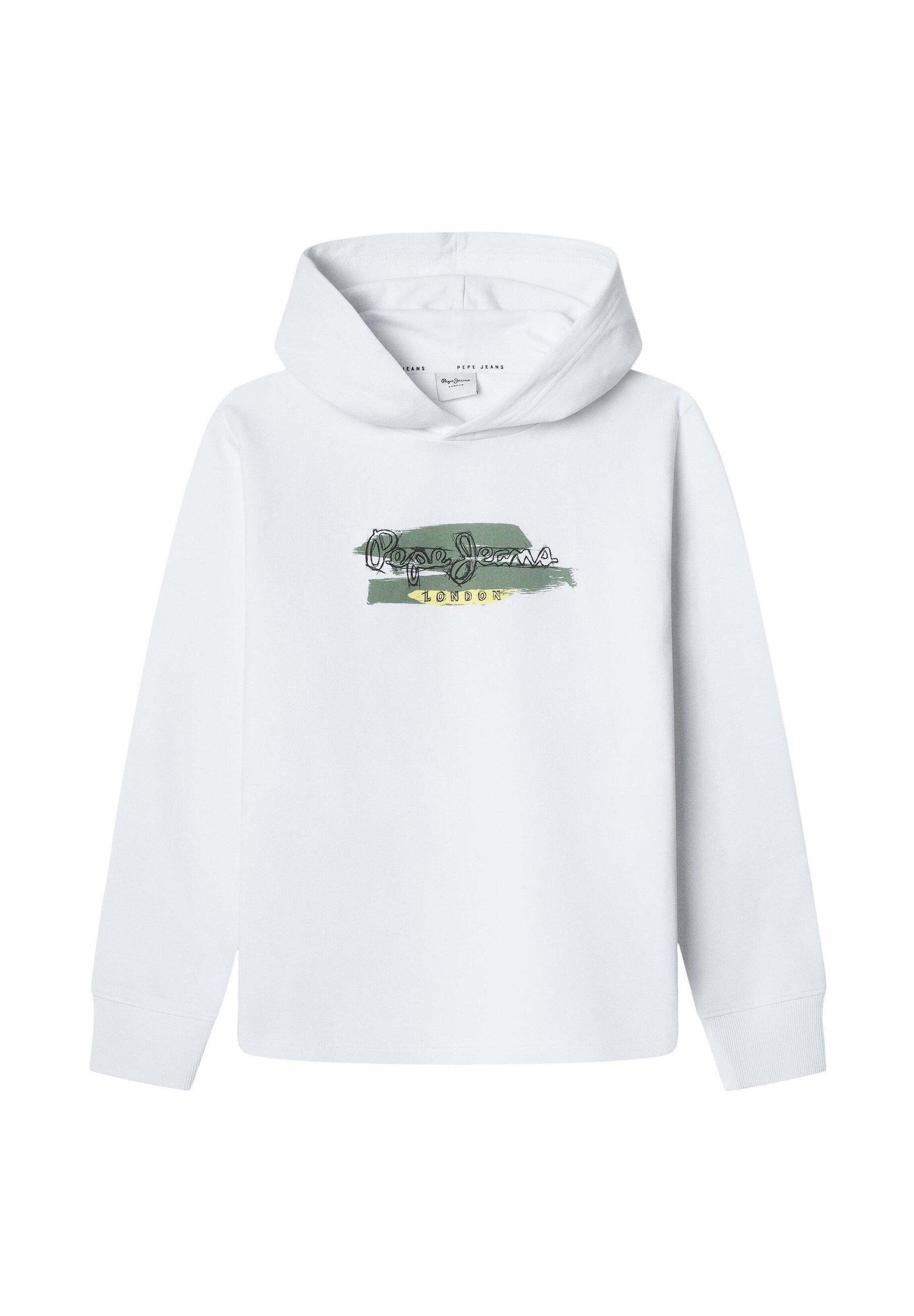 Felpa Pepe Jeans Bimbo Pepe Jeans Felpa Con Cappuccio White/bianco