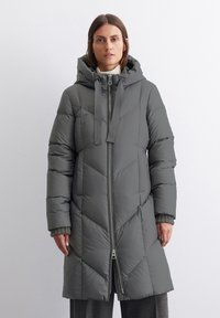 Marc O'Polo LONG NEW QUILTINGS WITH HOOD - Sulemantel - light graphite