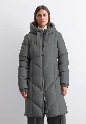 LONG NEW QUILTINGS WITH HOOD - Dunfrakker - light graphite