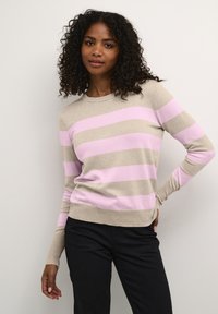 Kaffe Vesta - feather gray mesarose stripe