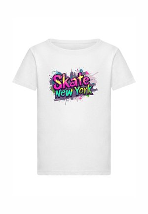 SKATE NEW YORK - T-shirt imprimé - white