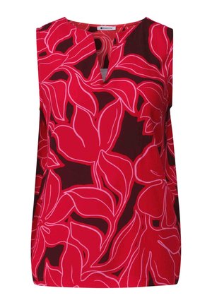 Street One, TOP WITH TEXTURED MIX AND PRINT - Blouse - salsa red