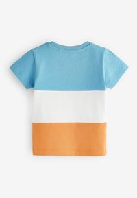 Next SHORT SLEEVE COLOURBLOCK REGULAR FIT - T-shirt med print - blue orange