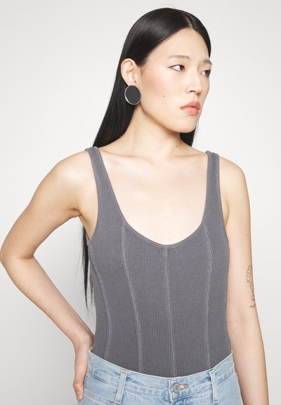 Agolde ELNA BODYSUIT - Μπλούζα - gravity grey