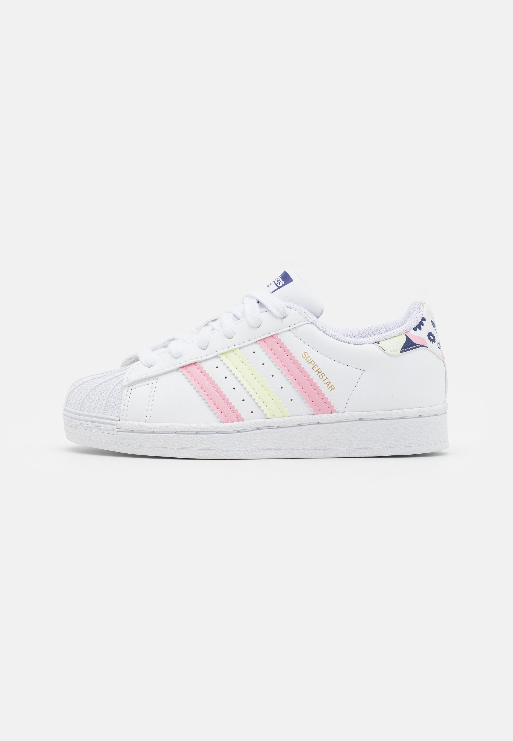 Adidas superstar trainers white and pink Clearance