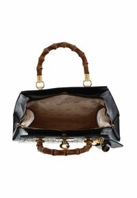 Guess STEPHI BAMBOO SATCHEL - Borsa a mano - black logo
