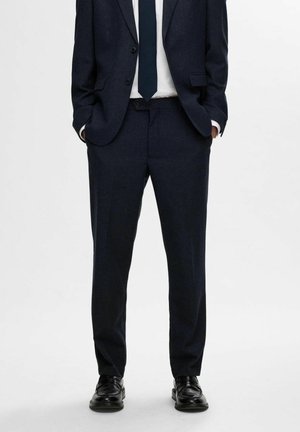 Selected Homme KARIERTE - Chino kalhoty - dark blue