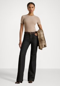 Lauren Ralph Lauren STRETCH COTTON CREWNECK TEE - Jednoduché tričko - adirondack heather