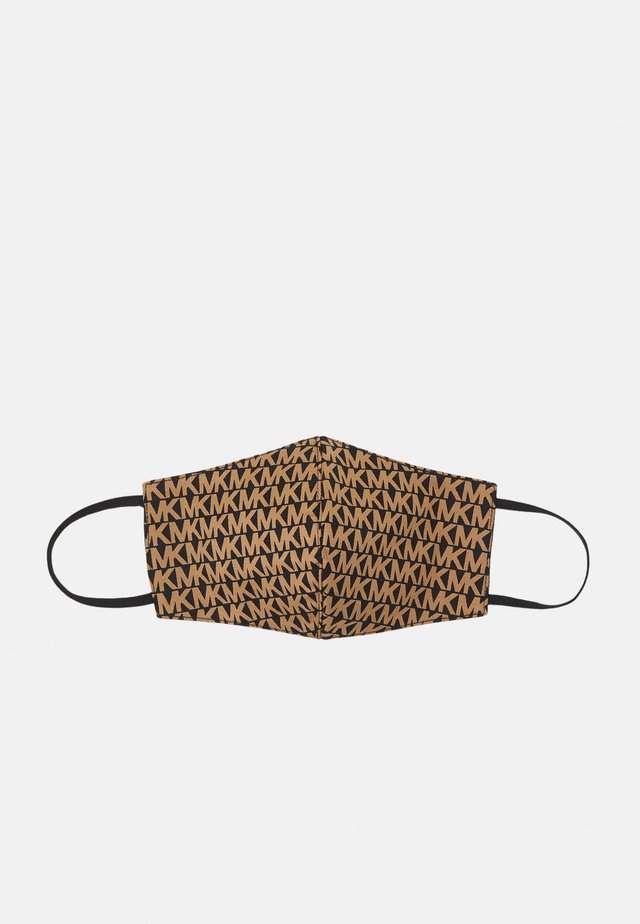 LOGO MASK - Stoffmaske - black/dark camel